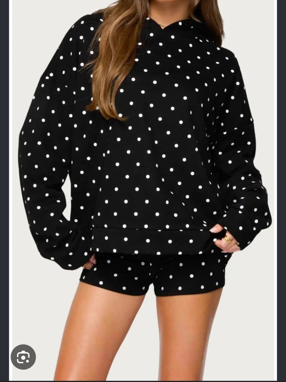 EDIKTED Chelsie Polka Dot Hood XL